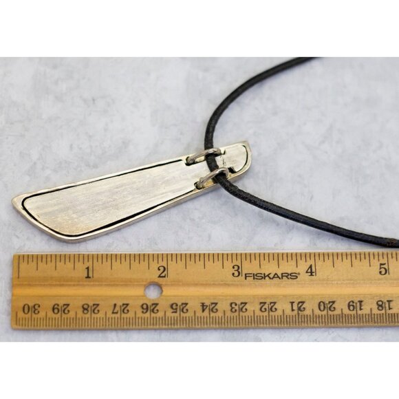 18 inch Vintage Goth Abstract Warrior Asexual Silver Tone Pendant Necklace - CO1 - Picture 3 of 3